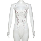 SUPER WHOLESALE | Lace Strappy Corset in White