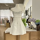 SUPER WHOLESALE | Melisande white embellished mini dress