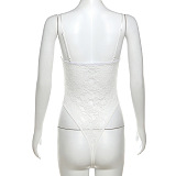 SUPER WHOLESALE | Lace Strappy Corset in White