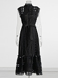 SUPER WHOLESALE | Hollow-out Off-Shoulder Long Dress
