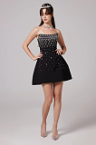 SUPER WHOLESALE | Melisande black embellished mini dress