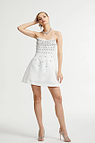 SUPER WHOLESALE | Melisande white embellished mini dress