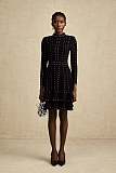 SUPER WHOLESALE | Fabienne black Crystal-embellished Ruffled Knitted Mini Dress