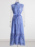 SUPER WHOLESALE | Hollow-out Off-Shoulder Long Dress