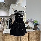 SUPER WHOLESALE | Melisande black embellished mini dress