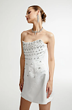 SUPER WHOLESALE | Melisande white embellished mini dress