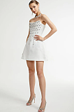 SUPER WHOLESALE | Melisande white embellished mini dress