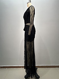 SUPER WHOLESALE | Jeanne black one-shoulder cut-out maxi dress