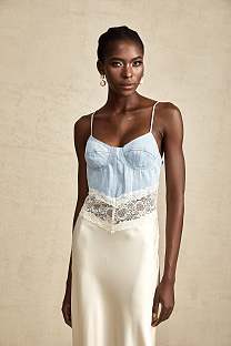 SUPER WHOLESALE | Lisette lace-trim Panelled Maxi Dress