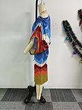 SUPER WHOLESALE | Printed Bat Shoulder Skirt Set