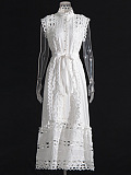 SUPER WHOLESALE | Hollow-out Off-Shoulder Long Dress