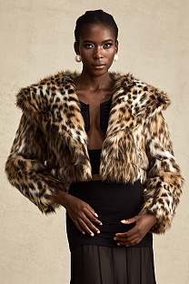 SUPER WHOLESALE | Lucie leopard-print faux-fur jacket