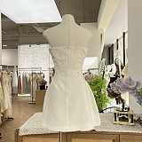 SUPER WHOLESALE | Melisande white embellished mini dress