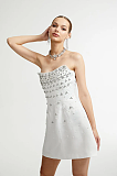 SUPER WHOLESALE | Melisande white embellished mini dress