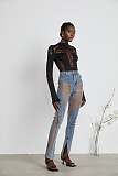 SUPER WHOLESALE |long-sleeved cut-out bodysuit