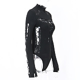 SUPER WHOLESALE |long-sleeved cut-out bodysuit