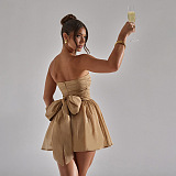 SUPER WHOLESALE |  Strapless Bling Bling Fitted Mesh Dress