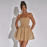 SUPER WHOLESALE |  Strapless Bling Bling Fitted Mesh Dress