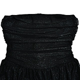 SUPER WHOLESALE |  Strapless Bling Bling Fitted Mesh Dress