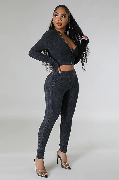 SUPER WHOLESALE | Stretch Patchwork 2Piece Set