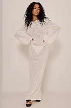SUPER WHOLESALE | See Through Bat Sleeve Long Dress