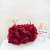 SUPER WHOLESALE | Chiffon Flower Luxury Evening Clutch Bag