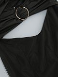 SUPER WHOLESALE | Off-Shoulder Sheer Mesh Long-Sleeve Ruched Dress – Cut-Out Floor-Length Gown