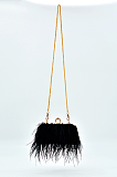 SUPER WHOLESALE | Ostrich Feather Chain Crossbody Shoulder Bag