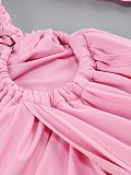 SUPER WHOLESALE | Off-Shoulder Long-Sleeve Dress with Asymmetrical Sash – Mini Dress