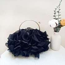 SUPER WHOLESALE | Chiffon Flower Luxury Evening Clutch Bag