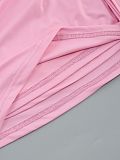 SUPER WHOLESALE | Off-Shoulder Long-Sleeve Dress with Asymmetrical Sash – Mini Dress