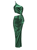 SUPER WHOLESALE | Sleeveless Draped Neckline Dress – Slim Fit Bodycon Midi Dre