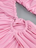 SUPER WHOLESALE | Off-Shoulder Long-Sleeve Dress with Asymmetrical Sash – Mini Dress