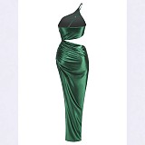 SUPER WHOLESALE | Sleeveless Draped Neckline Dress – Slim Fit Bodycon Midi Dre