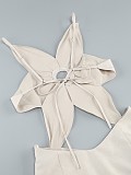 SUPER WHOLESALE | 3D Floral Design Sexy Cut-Out Crop Top Dress – Formal Gown