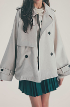 SUPER WHOLESALE | Textured Lapel Double-Breasted Casual Jacket