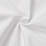 SUPER WHOLESALE | Double Collar Patchwork White Shirt