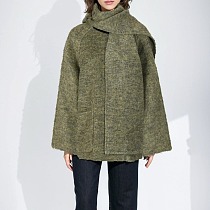 SUPER WHOLESALE | Double-Faced Wool Coat With Detachable Scarf