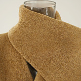 SUPER WHOLESALE | Scarf-Collar Patchwork Wool Blazer