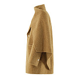 SUPER WHOLESALE | Scarf-Collar Patchwork Wool Blazer