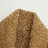 SUPER WHOLESALE | Scarf-Collar Patchwork Wool Blazer
