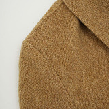 SUPER WHOLESALE | Scarf-Collar Patchwork Wool Blazer