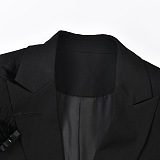 SUPER WHOLESALE |Pearl-Embellished Feather Blazer