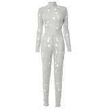 SUPER WHOLESALE | Ripped Slim Fit Knit Bodysuit in Grey