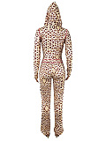 SUPER WHOLESALE | Hooded Cardigan Leopard Print Long Pants Set