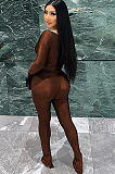 SUPER WHOLESALE | Off-Shoulder V-Neck Fitted Two-Piece Set