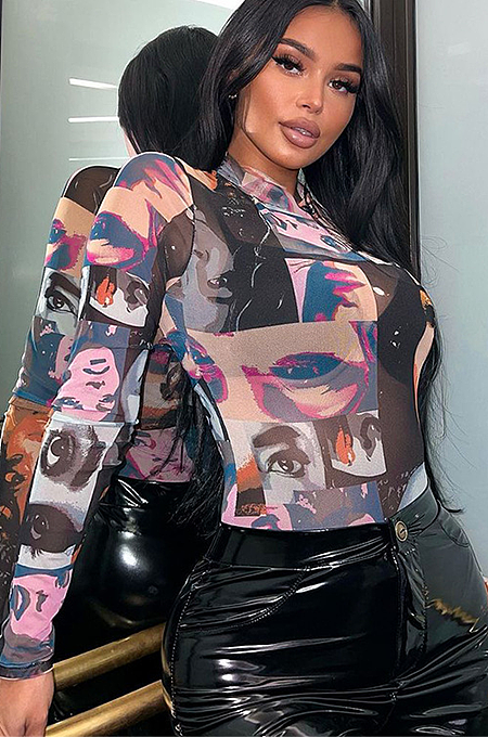 SUPER WHOLESALE |Printed Bodycon Corset