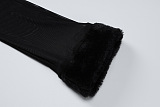 SUPER WHOLESALE | Fur Collar Long-Sleeve Off-Shoulder Fitted Dres