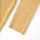 SUPER WHOLESALE | Zipper High-Neck Fitted Long-Sleeve Bodysuit Shorts