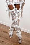 SUPER WHOLESALE | Lace Spin Trim Over-the-Knee Socks